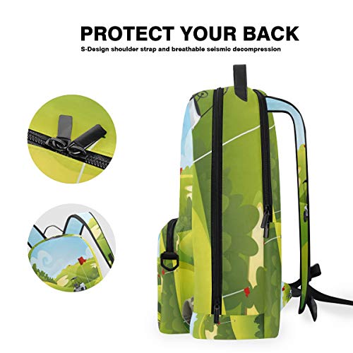 CPYang Mochila Escolar Sport Club Pelota de Golf Desmontable Hombro Crossbody Bolsa de Viaje portátil Backapck para niñas niños Mujeres Hombres