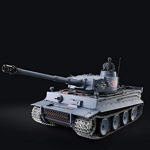 Crawler RC Tank 2.4G Wireless USB Charger Cable Remote Control Panzer Tank 1:16 Military Vehicle with Sound Rotating Turret and Recoil Action When Cannon Artillery Shoots Xmas Gifts