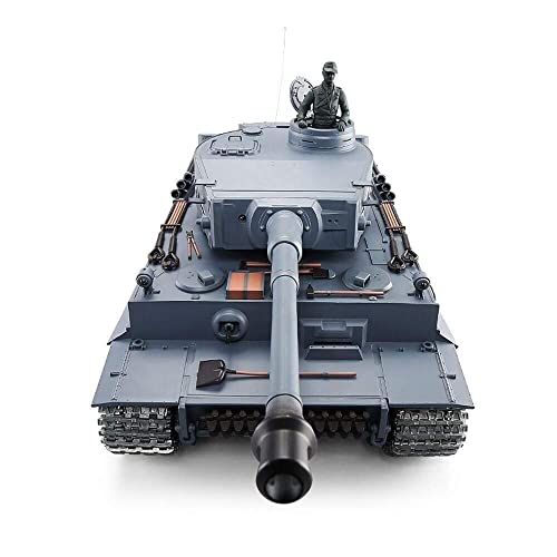 Crawler RC Tank 2.4G Wireless USB Charger Cable Remote Control Panzer Tank 1:16 Military Vehicle with Sound Rotating Turret and Recoil Action When Cannon Artillery Shoots Xmas Gifts