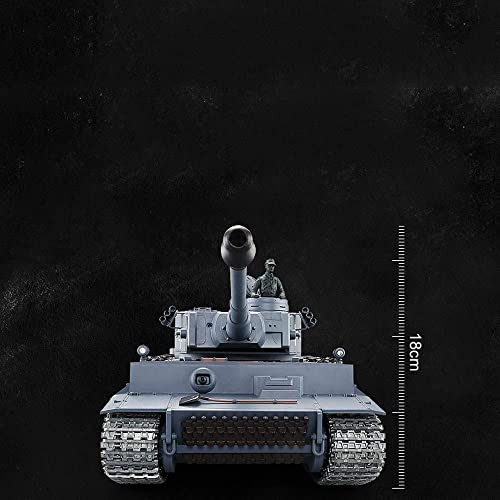 Crawler RC Tank 2.4G Wireless USB Charger Cable Remote Control Panzer Tank 1:16 Military Vehicle with Sound Rotating Turret and Recoil Action When Cannon Artillery Shoots Xmas Gifts