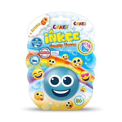 CRAZE INKEE Funny Faces Bombas Niños, Cambia Burbujas Perro Unicornio piña Emoji Color Juguetes baño, 22450, Multicolor