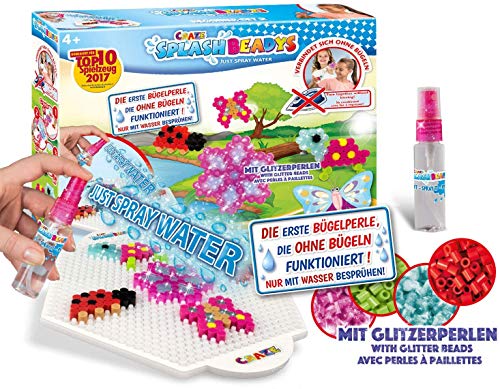 CRAZE Juego de cuentas para niña para manualidades, Splash Beadys Beadys XXL Megaset Empleo Set para niños Activity Bundle Girls, incluye accesorios 27691, Fuse Beads