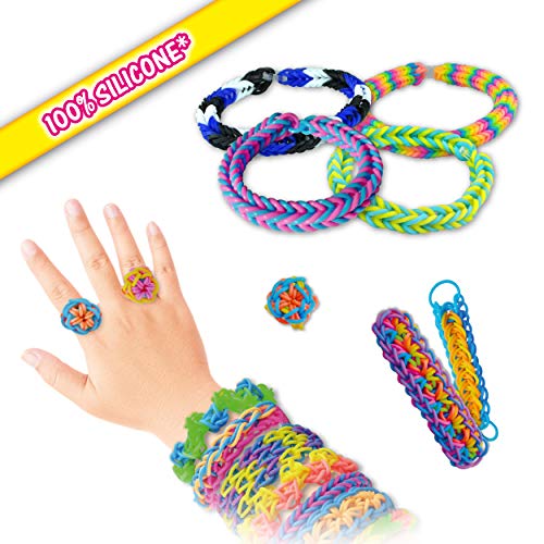 CRAZE Loops Mega Bundle 24096 - Juego de 2 Anillos de Tobillo con Muchos Accesorios, Pulsera para niñas, Multicolor