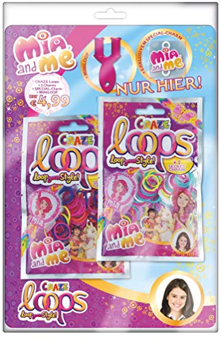 CRAZE Loops Mega Bundle 24096 - Juego de 2 Anillos de Tobillo con Muchos Accesorios, Pulsera para niñas, Multicolor