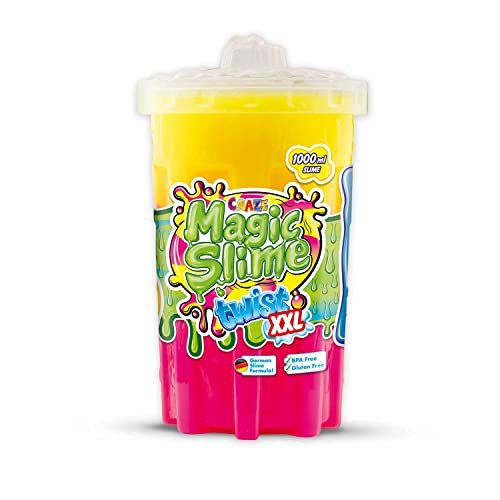 CRAZE Magic Slime Twist 2er Set Kinderschleim in unterschiedlichen Farbmischungen Neon Metallic Look, 30882 30882-Juego de 2 Diferentes Mezclas neón Metalizados, Color Colorido niños