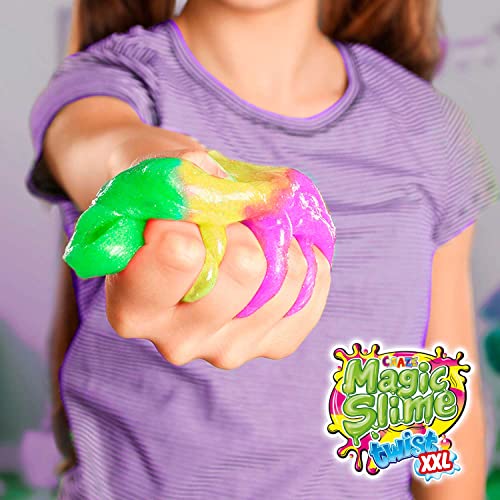 CRAZE Magic Slime Twist 2er Set Kinderschleim in unterschiedlichen Farbmischungen Neon Metallic Look, 30882 30882-Juego de 2 Diferentes Mezclas neón Metalizados, Color Colorido niños