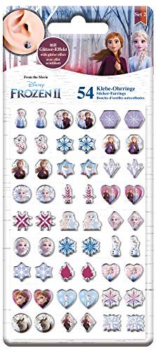 CRAZE - Pendientes Adhesivos Frozen 2, Pegatinas Infantiles Disney, Stickers Pendiente, Recompensa Niños, Regalos para Niñas, Pegatina Decoración Pared, Surtido