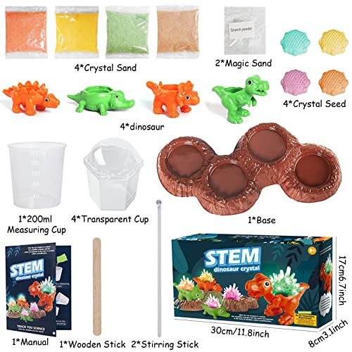 Cristal Cultivo Kit,Kit de Experimentos para Niños,Kit de Cultivo de Cristal para Niños,Experimento Educativo Regalo de Juguete,Experimentos Científicos per Niños 8-12 Años (Rojo)