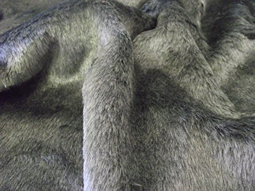 CRS Fur Fabrics SHORT PLUSH cuidado oso piel sintética tela, acrílico, gris oscuro, 1Mtr-150cm x 100cm