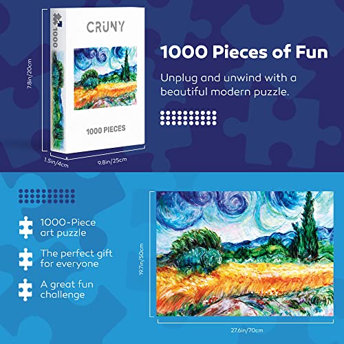 CRUNY Puzzle 1000 Piezas Adultos, Puzzles para Adultos - Puzzle Adultos 1000 Piezas para Ejercitar la Lógica y la Coordinación Sensorial - Puzles de 1000 Piezas Adulto y Adolescentes - Puzzle Holanda