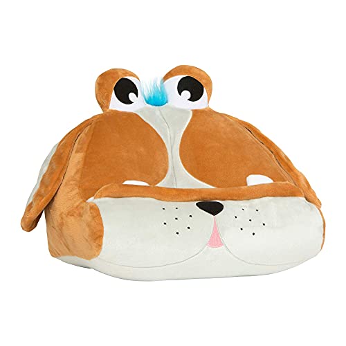 CuddlyReaders, Atril, cojín de Lectura para Libros, iPad, Tablet, eReader, Soporte sofá de Descanso, Idea de Regalo para niños - Modelo Puppy Pete