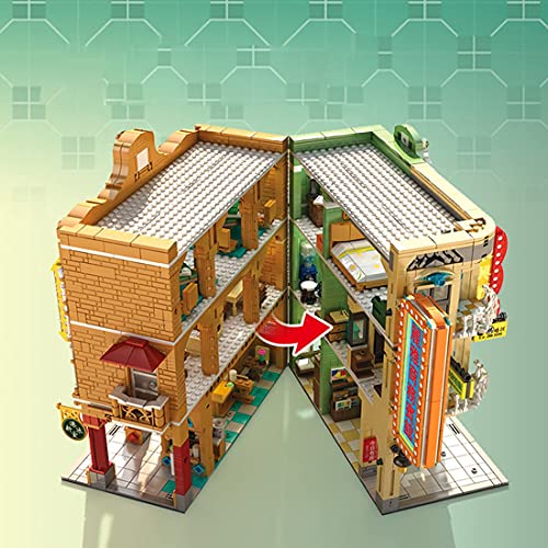 Cxcdxd Bloques de construcción de Arquitectura Retro Oriental, 4039 Piezas, Kit de Vista de Calle Modular, Bloques de construcción de Abrazadera, compatibles con Lego House