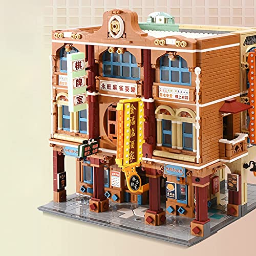 Cxcdxd Bloques de construcción de Arquitectura Retro Oriental, 4039 Piezas, Kit de Vista de Calle Modular, Bloques de construcción de Abrazadera, compatibles con Lego House