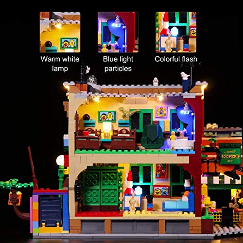 Cxcdxd Juego de iluminación LED para Barrio Sésamo, Compatible con el Modelo de Bloques de construcción Lego 21324 - Sin Juego de Lego - Versión de Control Remoto