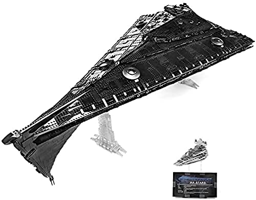 Cxcdxd Technology Star Destroyer Model con Soporte de exhibición, Interstellar Star Destroyer, 10368 Piezas Modelos de Bloques de sujeción, Super Star Spaceship Juego de construcción Grande compa