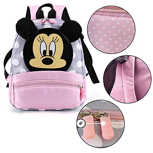 CYSJ Mochilas Escolares, Mochila 3D Minnie Mickey Mouse, Mochila Escolar para Niños, Mochila de Gran Capacidad,Mochila de Viaje para Deportes al Aire Libre, Regalo de Cumpleaños para Niños