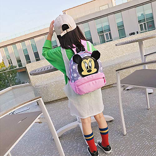 CYSJ Mochilas Escolares, Mochila 3D Minnie Mickey Mouse, Mochila Escolar para Niños, Mochila de Gran Capacidad,Mochila de Viaje para Deportes al Aire Libre, Regalo de Cumpleaños para Niños