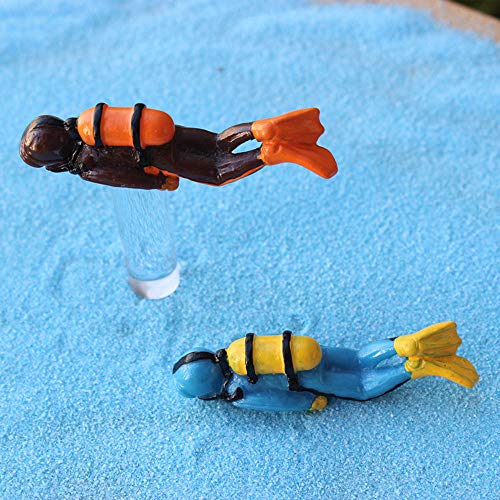 CYYG Figuras miniatura del modelo de la escena de los océanos submarino Mundo explorar buceadores océanos decoración figuras de acción juguetes 3D (buzo azul)