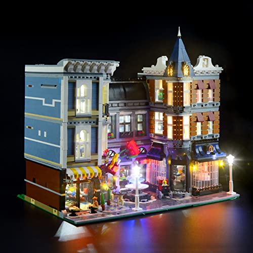 CZA Juego De Luces para Street View Fair Plaza, Kit De Iluminación De Decoración LED para El Modelo De Bloques De Construcción Lego 10255 (Modelo No Incluido)