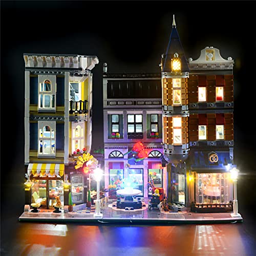 CZA Juego De Luces para Street View Fair Plaza, Kit De Iluminación De Decoración LED para El Modelo De Bloques De Construcción Lego 10255 (Modelo No Incluido)