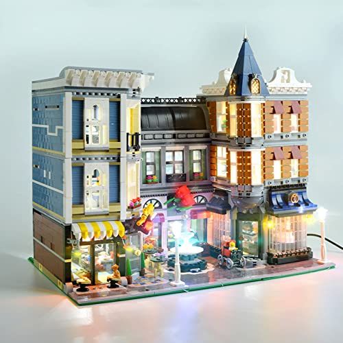 CZA Juego De Luces para Street View Fair Plaza, Kit De Iluminación De Decoración LED para El Modelo De Bloques De Construcción Lego 10255 (Modelo No Incluido)