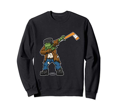 Dabbing Frankenstein Hockey Divertido Disfraz De Halloween Sudadera