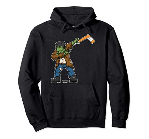 Dabbing Frankenstein Hockey Divertido Disfraz De Halloween Sudadera con Capucha