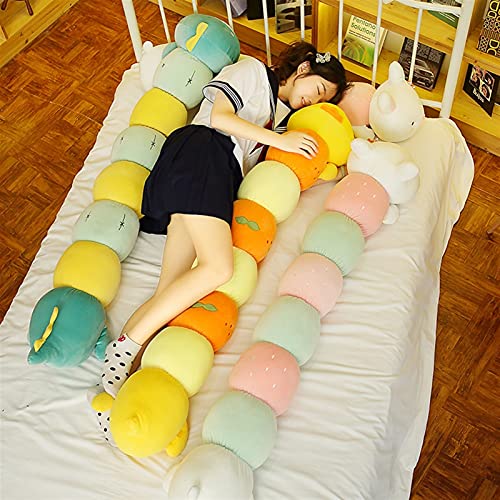 DAGCOT Almohadas de Lectura lumbares Almohada Animal 80-120cm Gigante en Forma de Relleno de Almohada Larga Almohada Dinosaurio Conejito Conejito de Peluche Muñecas Suaves Juguetes for niñas