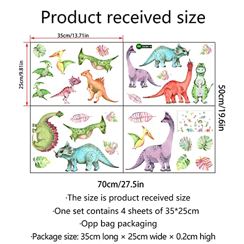 DanLink Mekek Pegatinas de Pared de Animales de Dinosaurio de Dibujos Animados extraíbles para habitación de niños, Sala de Estar, Dormitorio, Fondo, calcomanías Decorativas