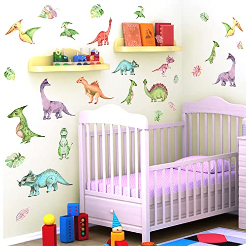 DanLink Mekek Pegatinas de Pared de Animales de Dinosaurio de Dibujos Animados extraíbles para habitación de niños, Sala de Estar, Dormitorio, Fondo, calcomanías Decorativas