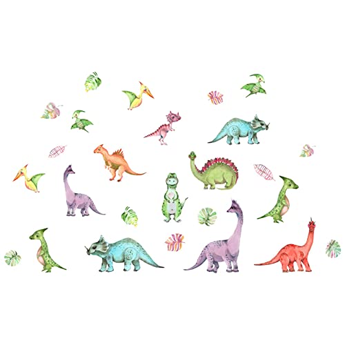 DanLink Mekek Pegatinas de Pared de Animales de Dinosaurio de Dibujos Animados extraíbles para habitación de niños, Sala de Estar, Dormitorio, Fondo, calcomanías Decorativas