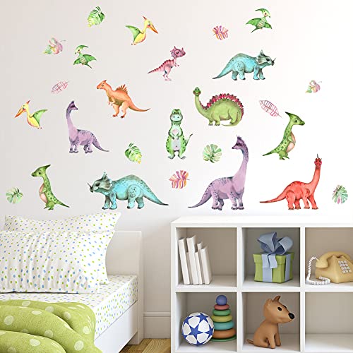 DanLink Mekek Pegatinas de Pared de Animales de Dinosaurio de Dibujos Animados extraíbles para habitación de niños, Sala de Estar, Dormitorio, Fondo, calcomanías Decorativas