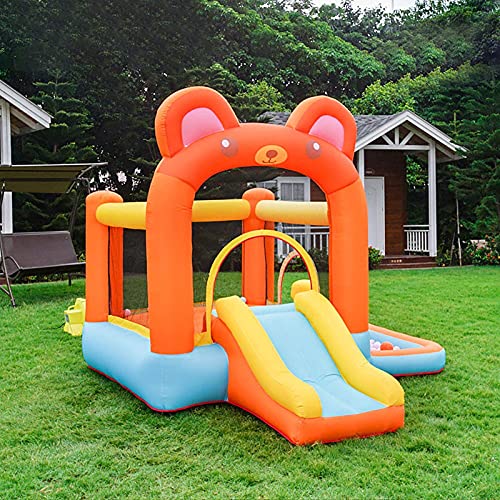 DBOATB Castillo Hinchable Inflable, Castillo Hinchable, Parque de Castillo Inflable para niños de Interior, toboganes Grandes, trampolín al Aire Libre, Juguetes, Parque de Atracciones, 300x300x235c