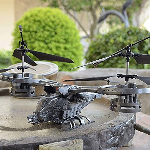 DCLINA Gran tamaño 2.4GHz Control Remoto Helicóptero Combate Dron Cuatro Canales Modelo eléctrico para niños Avión Vuelo Estable Interior y Exterior Fácil operación Juegos multijugador