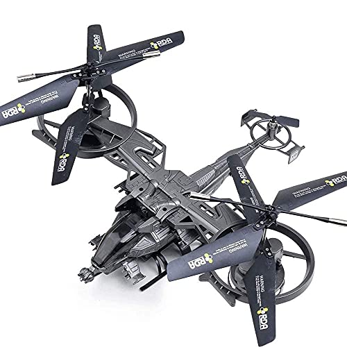 DCLINA Gran tamaño 2.4GHz Control Remoto Helicóptero Combate Dron Cuatro Canales Modelo eléctrico para niños Avión Vuelo Estable Interior y Exterior Fácil operación Juegos multijugador