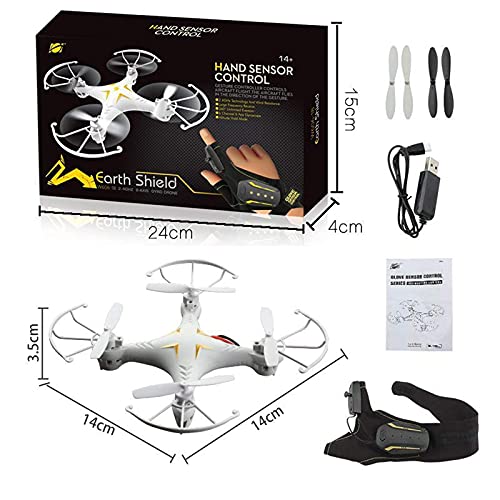 DCLINA Mini Drone Ajuste la Lente 90 ° 20 Minutos Duración la batería Estable Flotante Plegable y Control Gestos portátil Ruede libremente Alcance y juegue Adecuado para Principiantes