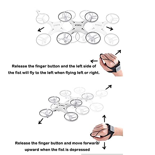 DCLINA Mini Drone para niño 10 años Avión inducción Juguete para niños Control Manual Helicóptero Control Remoto Avión Cuatro Ejes Control Sensor Infrarrojos Vuelo Juguete Juego avión