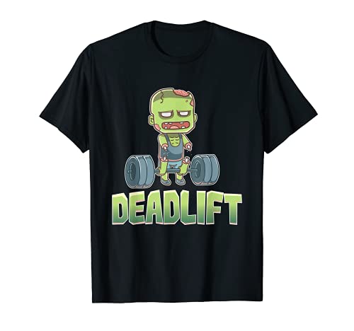 Deadlift Zombie Halloween Costume Funny Zombies Gym Workout Camiseta