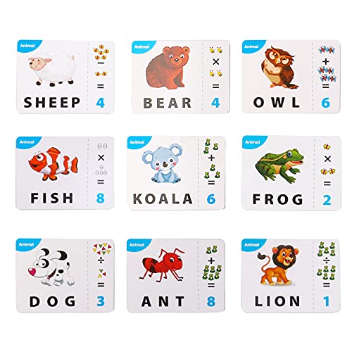 deAO Juego Educativo Infantil - Reconocimiento de Letras, Números y Figuras Conjunto Didáctico de Identificación, Ortografía y Aritmética para Niños y Niñas