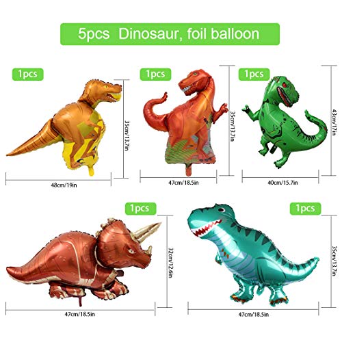 Decoracion Cumpleaños Dinosaurios, Adornos Cumpleaños Dinosaurios，Globos Dinosaurio, Guirnalda Feliz Cumpleaños