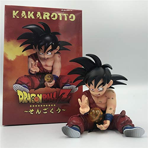 DEERO Chico Goku de Dragon Ball Z, herido, Ver. Figura de acción DBZ Goku Sentado, Gesto de Victoria, Vegeta, Goku, Modelo de colección Super Saiyan (Real Boxed)