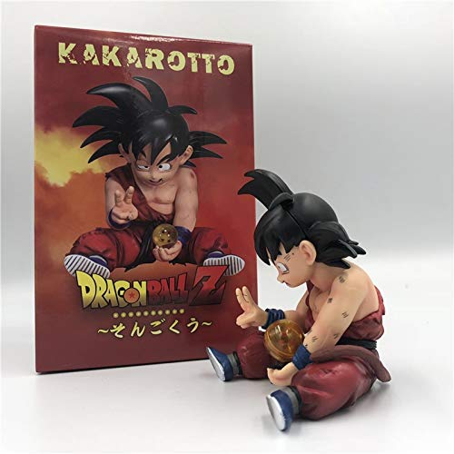 DEERO Chico Goku de Dragon Ball Z, herido, Ver. Figura de acción DBZ Goku Sentado, Gesto de Victoria, Vegeta, Goku, Modelo de colección Super Saiyan (Real Boxed)