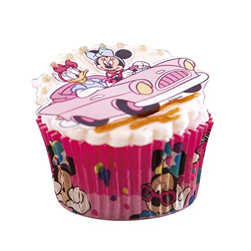 Dekora - Adornos Comestibles Mickey Mouse y Minnie Mouse para Cupcakes, Muffins, Bizcochos o Tartas Infantiles