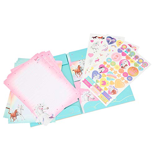 Depesche Miss Melody 11418 - Juego de papel de carta con rayas, sobres y pegatinas bonitas para adornar, aprox. 22 x 16,3 x 1,3 cm