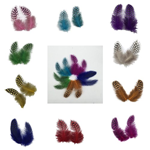 Desconocido 50pcs Teñido De Indias Plumas De Gallina De Plumas De Gallina 5-10 Cm Verde Manzana Rosa