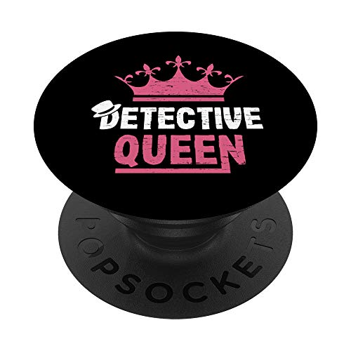 Detective Queen Espionage True Crime Spy Investigator Spying PopSockets PopGrip: Agarre intercambiable para Teléfonos y Tabletas