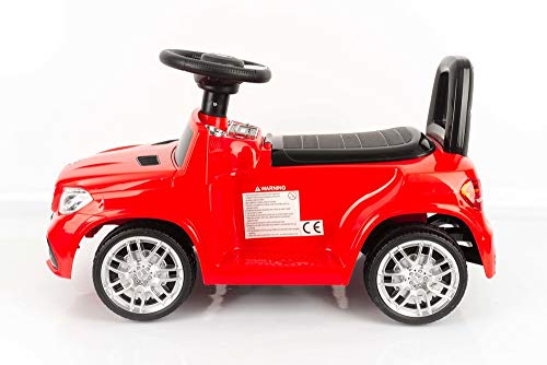 Devessport - Coche eléctrico para niños con Mando de Control Remoto - Mercedes GLS-63 Rojo - Coche teledirigido con batería - Ideal para niños de 3 a 8 años (máximo 30 Kg) - Medidas: 75 x 35 x 41 Cm