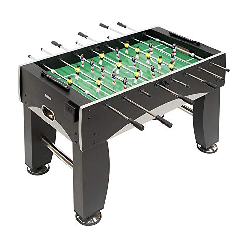 Devessport - Futbolín Silver Ideal para Jugar con Amigos - Gran tamaño - Profesional - Barras de Metal - Mango de plástico - Retorno de Bolas - con Posavasos - Medidas: 139 x 73 x 87 Cm