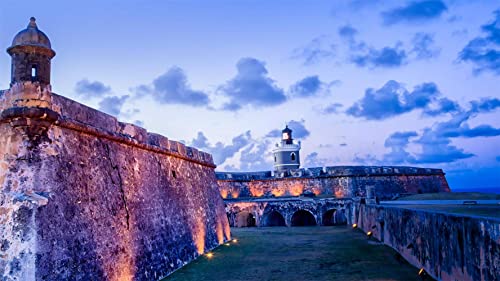 DGJL Castillo de Cape San Felipe, Viejo San Juan, Puerto Rico, Rompecabezas de 1000 piezas para adultos y niños (75 x 50 cm)