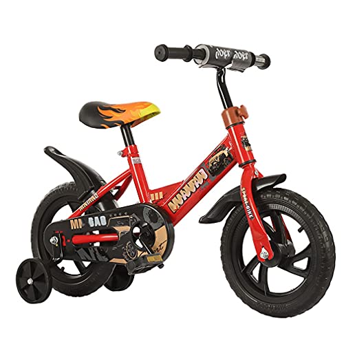 DHMKL 12 Pulgadas Bici Infantiles Bicicleta NiñOs con Ruedas Auxiliares Manillar RotacióN Libre áNgulo Completo 360 ​​° Sin Ruedas Inflables Adecuada NiñOs Y NiñAs 2 A 6 AñOs